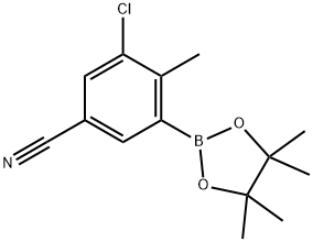 3-Chloro-2-methyl-5-cyanophenylboronic acid pinacol ester Struktur