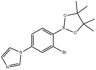 2-Bromo-4-(imidazol-1-yl)phenylboronic acid pinacol ester Struktur