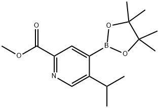 5-(iso-Propyl)-2-(methoxycarbonyl)pyridine-4-boronic acid pinacol ester Struktur