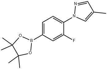 3-Fluoro-4-(4-methyl-1H-pyrazol-1-yl)phenylboronic acid pinacol ester Struktur