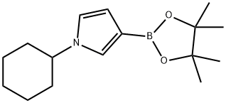 1-cyclohexyl-3-(4,4,5,5-tetramethyl-1,3,2-dioxaborolan-2-yl)-1H-pyrrole Struktur