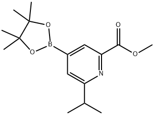 methyl 6-isopropyl-4-(4,4,5,5-tetramethyl-1,3,2-dioxaborolan-2-yl)picolinate Struktur