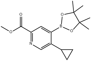 5-Cyclopropyl-2-(methoxycarbonyl)pyridine-4-boronic acid pinacol ester Struktur