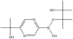 5-(1-Hydroxy-1-methylethyl)pyrazine-2-boronic acid pinacol ester Struktur