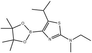 5-(iso-Propyl)-2-(methylethylamino)thiazole-4-boronic acid pinacol ester Struktur