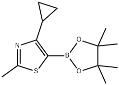 2-Methyl-4-(cyclopropyl)thiazole-5-boronic acid pinacol ester Struktur