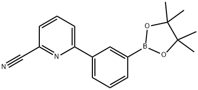 3-(6-Cyanopyridin-2-yl)phenylboronic acid pinacol ester Struktur