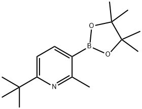 2-Methyl-6-(tert-butyl)pyridine-3-boronic acid pinacol ester Struktur