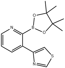 3-(Thiazol-4-yl)pyridine-2-boronic acid pinacol ester Struktur