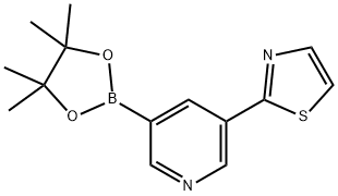 5-(Thiazol-2-yl)pyridine-3-boronic acid pinacol ester Struktur