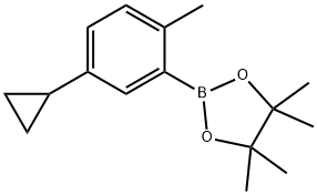 2-(5-cyclopropyl-2-methylphenyl)-4,4,5,5-tetramethyl-1,3,2-dioxaborolane Struktur