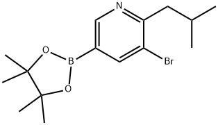 5-Bromo-6-(iso-butyl)pyridine-3-boronic acid pinacol ester Struktur