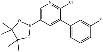 6-Chloro-5-(3-fluorophenyl)pyridine-3-boronic acid pinacol ester Struktur