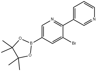 5-Bromo-6-(pyridin-3-yl)pyridine-3-boronic acid pinacol ester Struktur