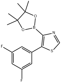 5-(3,5-Difluorophenyl)thiazole-4-boronic acid pinacol ester Struktur