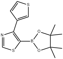 4-(3-Thienyl)thiazole-5-boronic acid pinacol ester Struktur