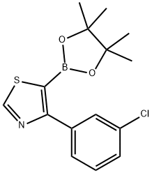 4-(3-Chlorophenyl)thiazole-5-boronic acid pinacol ester Struktur