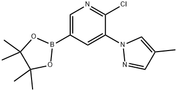 6-Chloro-5-(4-methyl-1H-pyrazol-1-yl)pyridine-3-boronic acid pinacol ester Struktur