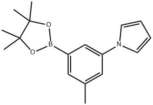 1-(3-methyl-5-(4,4,5,5-tetramethyl-1,3,2-dioxaborolan-2-yl)phenyl)-1H-pyrrole Struktur