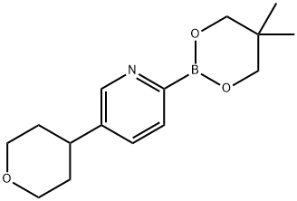 5-(Oxan-4-yl)pyridine-2-boronic acid neopentylglycol ester Struktur