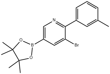 5-Bromo-6-(3-tolyl)pyridine-3-boronic acid pinacol ester Struktur