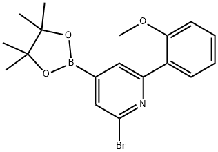 2-Bromo-6-(2-methoxyphenyl)pyridine-4-boronic acid pinacol ester Struktur