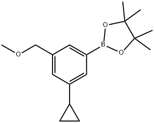 2-(3-cyclopropyl-5-(methoxymethyl)phenyl)-4,4,5,5-tetramethyl-1,3,2-dioxaborolane Struktur