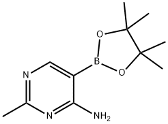 4-Amino-2-methylpyrimidine-5-boronic acid pinacol ester Struktur