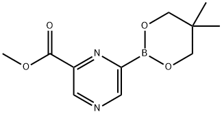 6-(Methoxycarbonyl)pyrazine-2-boronic acid neopentylglycol ester Struktur