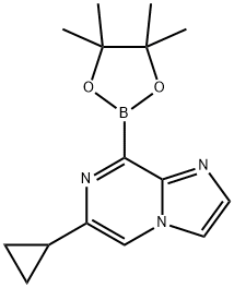 6-(Cyclopropyl)imidazo[1,2-a]pyrazine-8-boronic acid pinacol ester Struktur