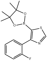 4-(2-Fluorophenyl)thiazole-5-boronic acid pinacol ester Struktur