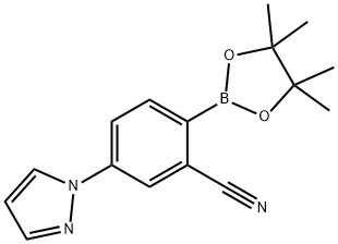 2-Cyano-4-(1H-pyrazol-1-yl)phenylboronic acid pinacol ester Struktur