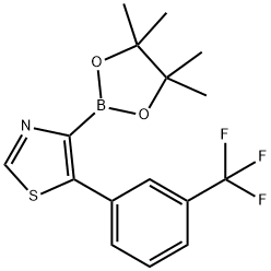 5-(3-Trifluoromethylphenyl)thiazole-4-boronic acid pinacol ester Struktur