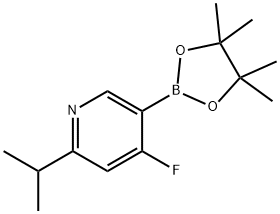 4-fluoro-2-isopropyl-5-(4,4,5,5-tetramethyl-1,3,2-dioxaborolan-2-yl)pyridine Struktur