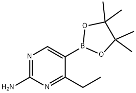 2-Amino-4-ethylpyrimidine-5-boronic acid pinacol ester Struktur