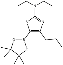 4-(n-Propyl)-2-(diethylamino)thiazole-5-boronic acid pinacol ester Struktur