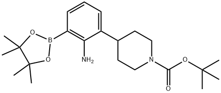 2-Amino-3-(N-Boc-piperidin-4-yl)phenylboronic acid pinacol ester Struktur