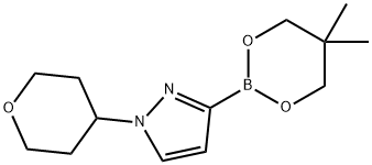 N-(Oxan-4-yl)imidazole-3-boronic acid neopentylglycol ester Struktur