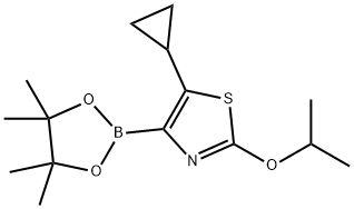 5-Cyclopropyl-2-(iso-propoxy)thiazole-4-boronic acid pinacol ester Struktur