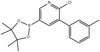 6-Chloro-5-(3-tolyl)pyridine-3-boronic acid pinacol ester Struktur