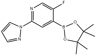 5-Fluoro-2-(1H-pyrazol-1-yl)pyridine-4-boronic acid pinacol ester Struktur