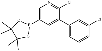 6-Chloro-5-(3-chlorophenyl)pyridine-3-boronic acid pinacol ester Struktur