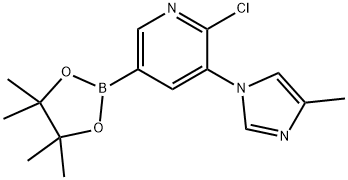 6-Chloro-5-(4-methylimidazol-1-yl)pyridine-3-boronic acid pinacol ester Struktur