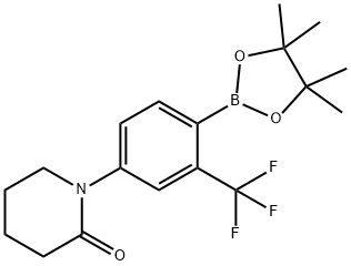 1-[4-(TETRAMETHYL-1,3,2-DIOXABOROLAN-2-YL)-3-TRIFLUOROMETHYLPHENYL]PIPERIDIN-2-ONE Struktur