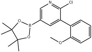 6-Chloro-5-(2-methoxyphenyl)pyridine-3-boronic acid pinacol ester Struktur