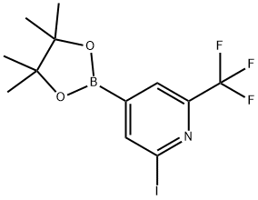 2-Iodo-6-trifluoromethylpyridine-4-boronic acid pinacol ester Struktur