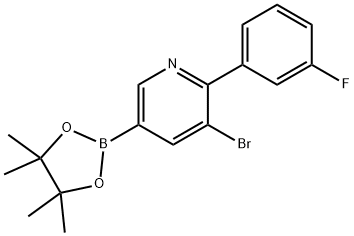 5-Bromo-6-(3-fluorophenyl)pyridine-3-boronic acid pinacol ester Struktur