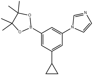 3-Cyclopropyl-5-(imidazol-1-yl)phenylboronic acid pinacol ester Struktur