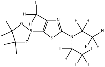 (2-Diethylamino-4-methyl-d13)-thiazole-5-boronic acid pinacol ester Struktur