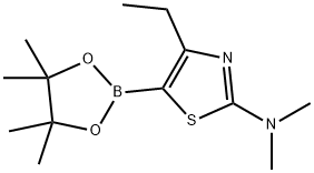 4-Ethyl-2-(dimethylamino)thiazole-5-boronic acid pinacol ester Struktur